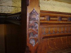 A W N Pugin for J G Crace. An important Gothic Revival oak treble wardrobe of superior quality - Thumbnail 10
