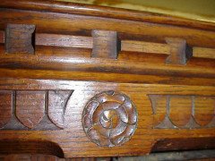 A W N Pugin for J G Crace. An important Gothic Revival oak treble wardrobe of superior quality - Thumbnail 11