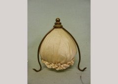 WAS Benson. A rare set of three shades with original silk coverings - Thumbnail 3