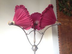 WAS Benson. A rare three branch adjustable standard lamp with extending and inverting shades - Thumbnail 5