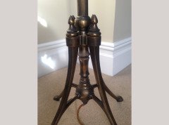 WAS Benson. A rare three branch adjustable standard lamp with extending and inverting shades - Thumbnail 12