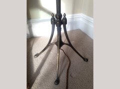WAS Benson. A rare three branch adjustable standard lamp with extending and inverting shades - Thumbnail 14