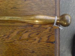 C F A Voysey for Thomas Elsley. An heart-shaped coal shovel and a matching tongs - Thumbnail 2