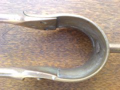 C F A Voysey for Thomas Elsley. An heart-shaped coal shovel and a matching tongs - Thumbnail 6