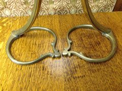 WAS Benson. A pair of brass swan table lamps with heart shaped bases. - Thumbnail 11