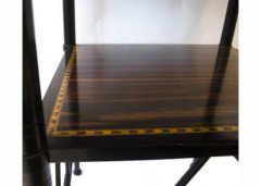 E W Godwin for William Watt. An important Anglo-Japanese ebonised and inlaid side table - Thumbnail 4