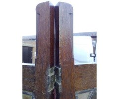 C F A Voysey for Liberty and Co. An iconic Arts and Crafts oak three fold screen Wyburd Studio's - Thumbnail 2