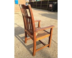 Arthur Simpson. An armchair with shaped back and original ratten drop - Thumbnail 14