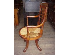 E W Godwin for William Watt. A Jacobean or Old English office swivel armchair - Thumbnail 6