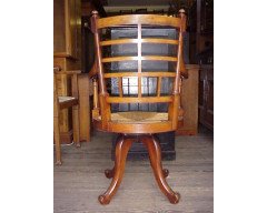 E W Godwin for William Watt. A Jacobean or Old English office swivel armchair - Thumbnail 7