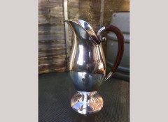Josef Hoffmann (style of). A rare German Arts and Crafts '925' silver claret jug - Thumbnail 1