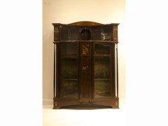 Goodhall Lambs and Heighway. A superior quality mahogany display cabinet - Thumbnail 1