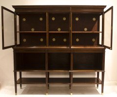 E W Godwin for Collinson and Lock. An eight leg Anglo-Japanese sideboard with brass sabots - Thumbnail 3