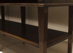 E W Godwin for Collinson and Lock. An eight leg Anglo-Japanese sideboard with brass sabots - Thumbnail 4