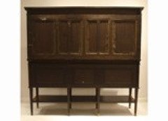 E W Godwin for Collinson and Lock. An eight leg Anglo-Japanese sideboard with brass sabots - Thumbnail 7