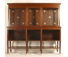 E W Godwin for Collinson and Lock. An eight leg Anglo-Japanese sideboard with brass sabots - Thumbnail 8
