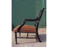 E W Godwin for William Watt. An Anglo-Japanese ebonised arm chair - Thumbnail 3