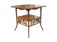E W Godwin for Collinson and Lock. An exceptional quality Anglo-Japanese mahogany sidetable - Thumbnail 1