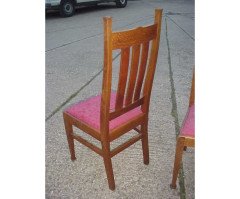 E A Taylor for Wylie and Lochhead. A pair of Arts and Crafts oak chairs - Thumbnail 2