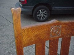 E A Taylor for Wylie and Lochhead. A pair of Arts and Crafts oak chairs - Thumbnail 4