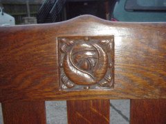 E A Taylor for Wylie and Lochhead. A pair of Arts and Crafts oak chairs - Thumbnail 5