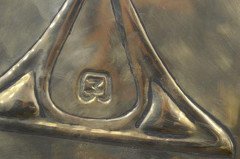 Margaret Gilmour. A Scottish School brass double candle sconce - Thumbnail 2