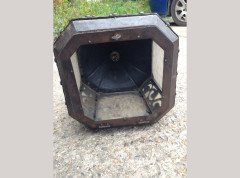 An Arts and Crafts hand forged iron lantern - Thumbnail 5
