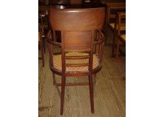 G M Ellwood for J S Henry.  A mahogany armchair with fruitwood and Mother of Pearl inlays - Thumbnail 4