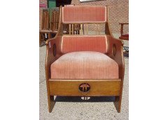 G M Ellwood for J S Henry. An oak armchair - Thumbnail 1