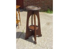 John Ednie for Wylie and Lochhead. A Glasgow School mahogany plant stand - Thumbnail 1