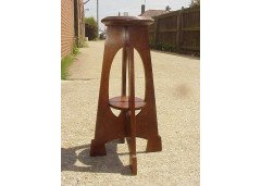 John Ednie for Wylie and Lochhead. A Glasgow School mahogany plant stand - Thumbnail 4