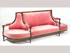 H W Batley (probably) for Collinson and Lock. An unusual Aesthetic Movement rosewood sofa - Thumbnail 1