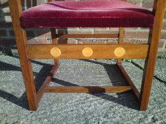 J S Henry (attributed). An Arts and Crafts armchair with stylised floral inlays - Thumbnail 13
