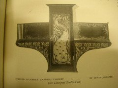Edwin B Joliffe. A stunning Arts and Crafts stained wood and Gesso cabinet - Thumbnail 9