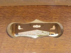 An Arts and Crafts oak dining table with Voysey style doves bird cut-outs to each corner - Thumbnail 5