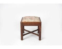 Gordon Russell. An oak stool, drop-in seat shaped cross stretcher - Thumbnail 1