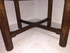 Gordon Russell. An oak stool, drop-in seat shaped cross stretcher - Thumbnail 4