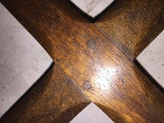 Gordon Russell. An oak stool, drop-in seat shaped cross stretcher - Thumbnail 6