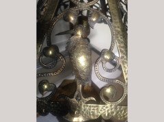 Alfred Bucknell. An exceptional Arts and Crafts hand made brass table lamp with a Heron. - Thumbnail 5