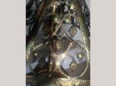 Alfred Bucknell. An exceptional Arts and Crafts hand made brass table lamp with a Heron. - Thumbnail 9