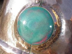 A Glasgow school wrought iron and copper standard lamp - Thumbnail 5