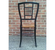 E W Godwin for William Watt. A set of four Anglo-Japanese ebonised rush seated chairs - Thumbnail 9