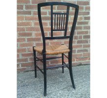 E W Godwin for William Watt. A set of four Anglo-Japanese ebonised rush seated chairs - Thumbnail 10