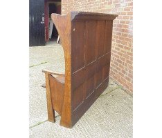 George Walton. A rare and important Arts and Crafts Glasgow School oak settle - Thumbnail 3