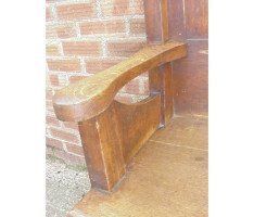 George Walton. A rare and important Arts and Crafts Glasgow School oak settle - Thumbnail 7