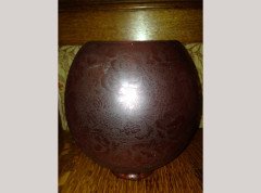 Victorian Cranberry Acid-Etched Globe Shade and Opal Etched Tulip Shade c.1890 - Thumbnail 5