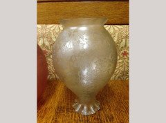 Victorian Cranberry Acid-Etched Globe Shade and Opal Etched Tulip Shade c.1890 - Thumbnail 10