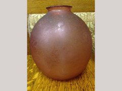 Victorian Cranberry Acid-Etched Globe Shade and Opal Etched Tulip Shade c.1890 - Thumbnail 12