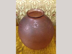 Victorian Cranberry Acid-Etched Globe Shade and Opal Etched Tulip Shade c.1890 - Thumbnail 13