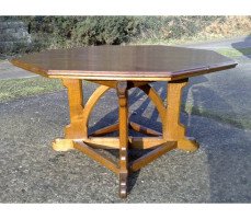 A W N Pugin for J G Crace. An outstanding oak centre table - Thumbnail 1